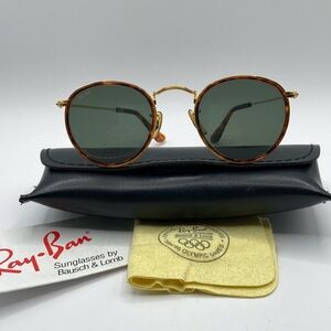 Vintage Ray Ban W1675 Classic Metals Sunglasses Tortoise Shell